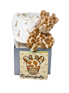 Gender Neutral Giraffe Baby Basket Bundle Small