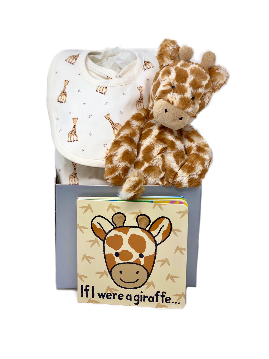 Gender Neutral Giraffe Baby Basket Bundle Small