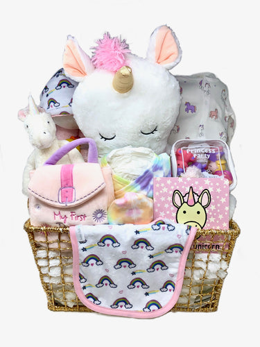 Baby Girl Unicorn Basket Bundle Extra Large