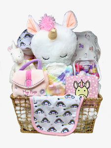 Baby Girl Unicorn Basket Bundle Extra Large