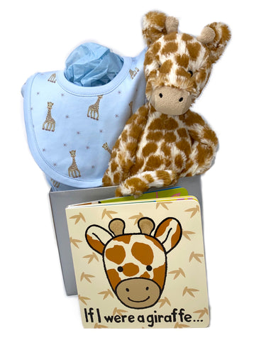 Baby Boy Giraffe Basket Bundle Small