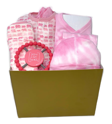 Baby Girl Elephant Basket Bundle Medium